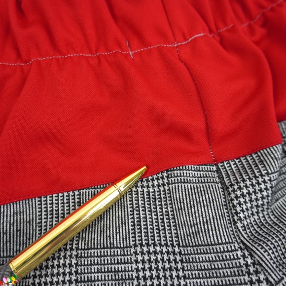 EPTM Track Pants Jogger Men Sz Small Plaid Zip Ankles Red Streetwear Style #8817 - Picture 7 of 8